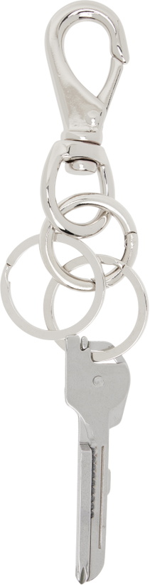 Photo: Martine Ali SSENSE Exclusive Silver Utility Link Keychain