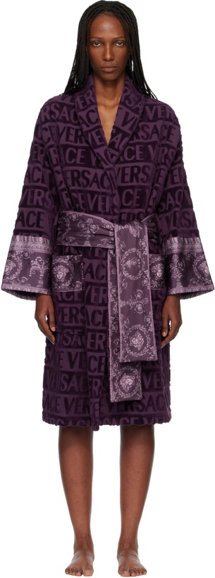 Photo: Versace Purple 'I Heart Baroque' Bathrobe