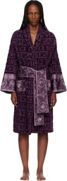 Versace Purple 'I Heart Baroque' Bathrobe