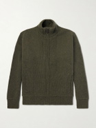 Purdey - Orkney Ribbed-Knit Wool Zip-Up Cardigan - Green