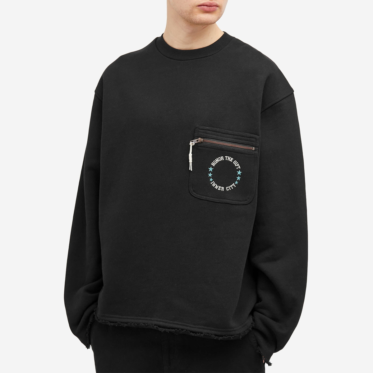 Honor the Gift Men's Pocket Crew Sweater in Black