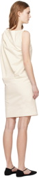 TOTEME Off White Shoulder-Twist Midi Dress