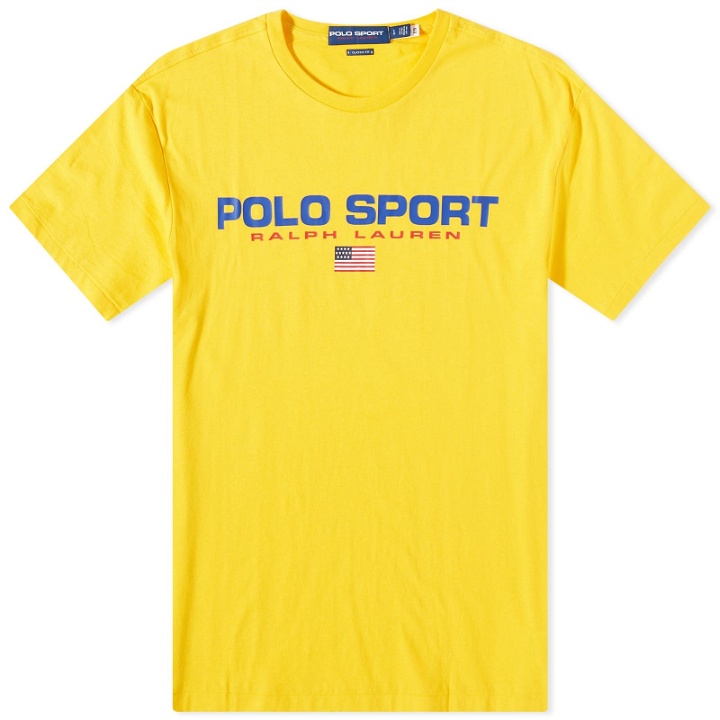 Photo: Polo Ralph Lauren Men's Polo Sport T-Shirt in Coast Guard Yellow