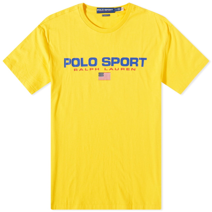 Photo: Polo Ralph Lauren Men's Polo Sport T-Shirt in Coast Guard Yellow