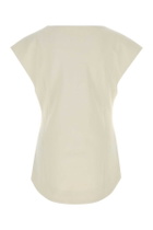 Entire Studios Sand Stretch Polyester Blend Deep Vee Tank Top