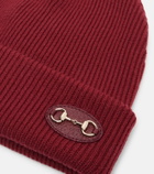 Gucci Horsebit ribbed-knit wool beanie