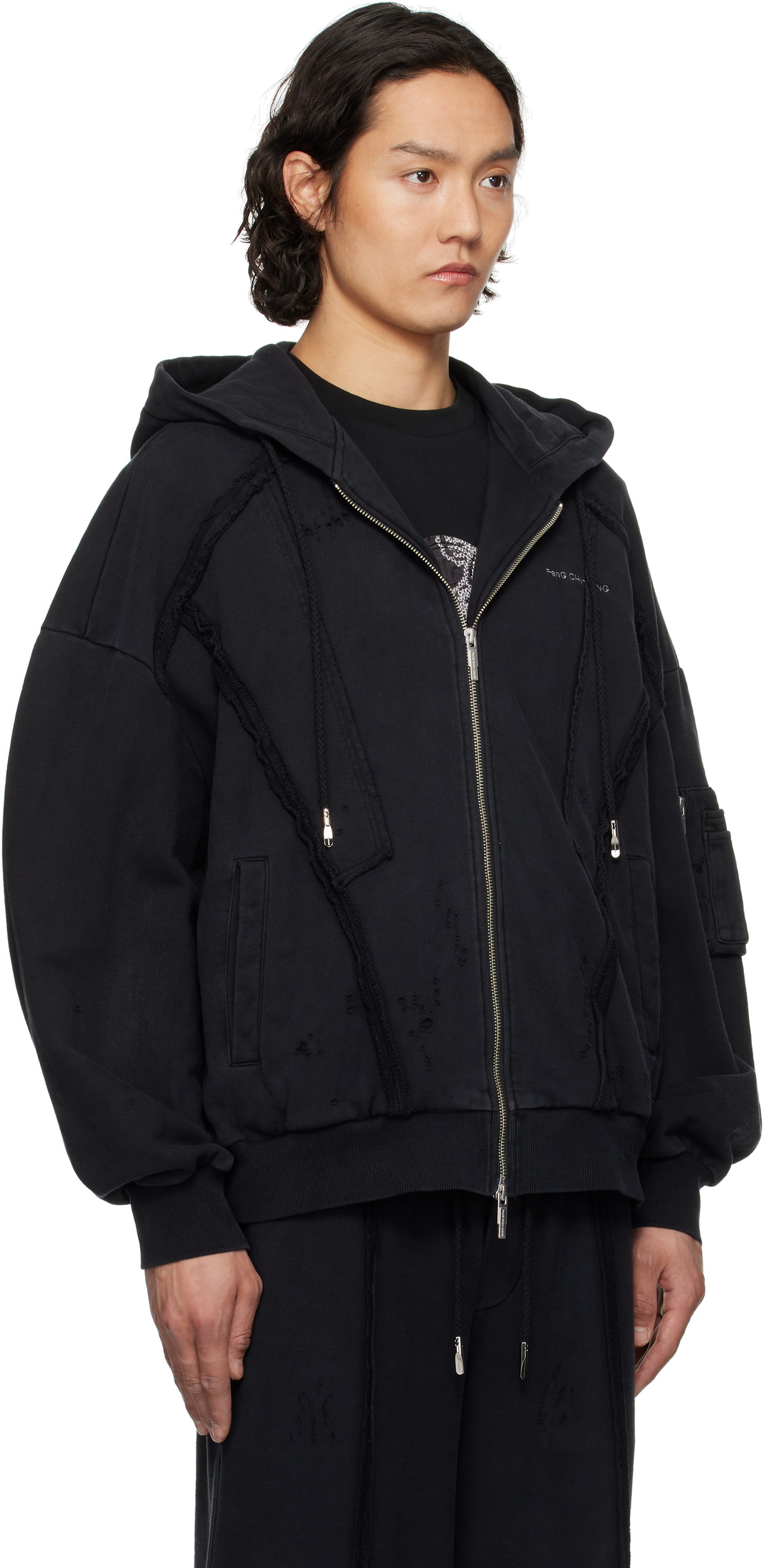 Feng Chen Wang Black Deconstruction Hoodie