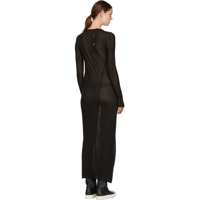 Boris Bidjan Saberi Black Long Sleeve T-Shirt Dress