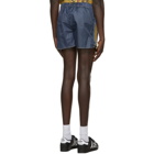 Bethany Williams Navy and Grey Attenzione Tent Shorts