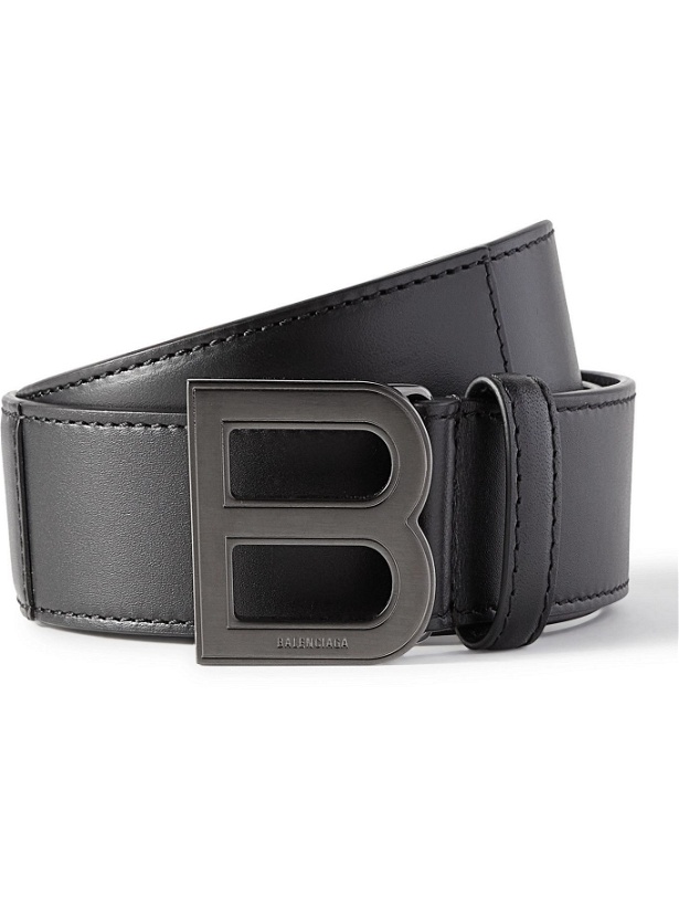 Photo: Balenciaga - 4cm Leather Belt - Black