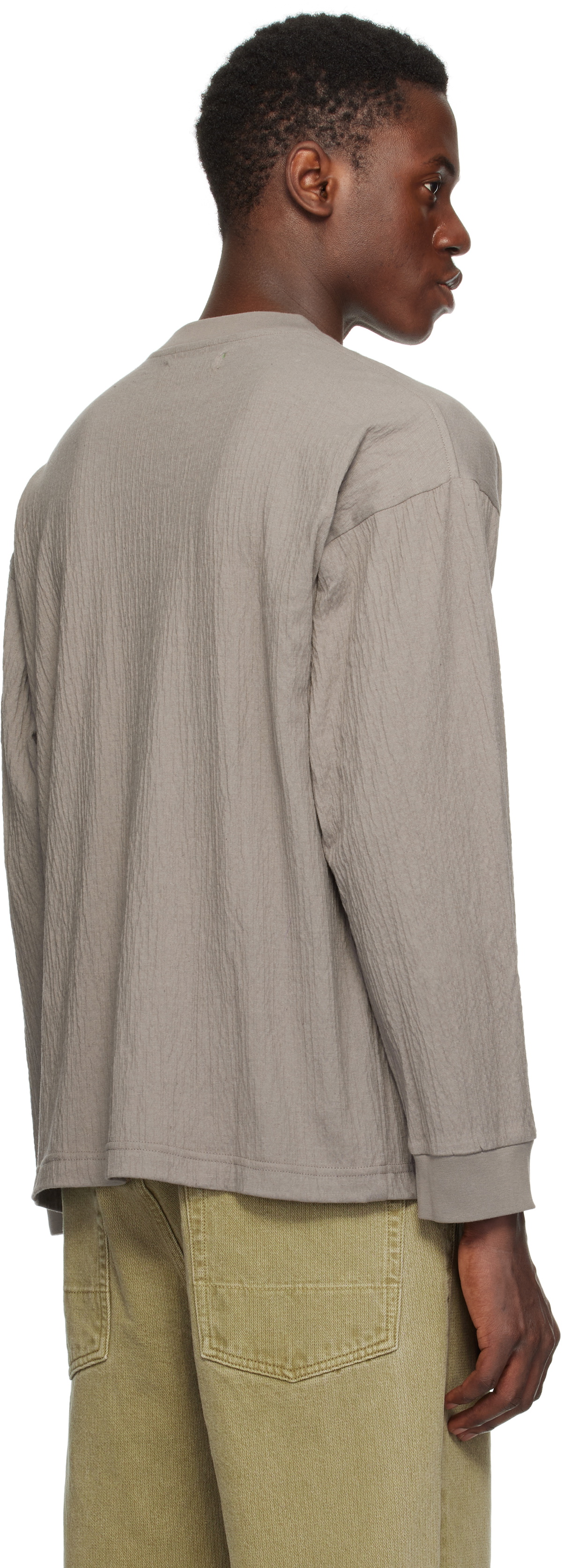 Small Talk Studio Taupe Crinkle T-shirt