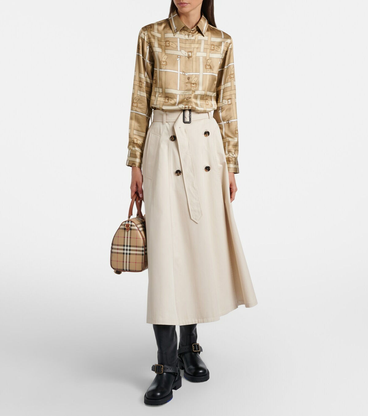 Burberry Soft Saddle leather mid-calf boots