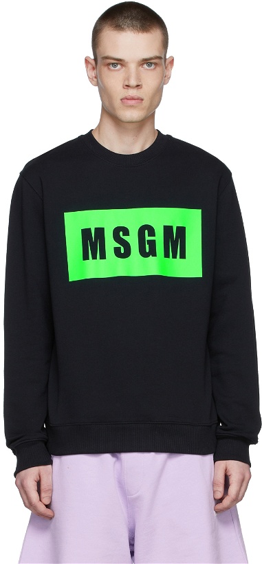 Photo: MSGM Black Cotton Sweatshirt