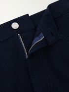 FRAME - Straight-Leg Twill Trousers - Blue
