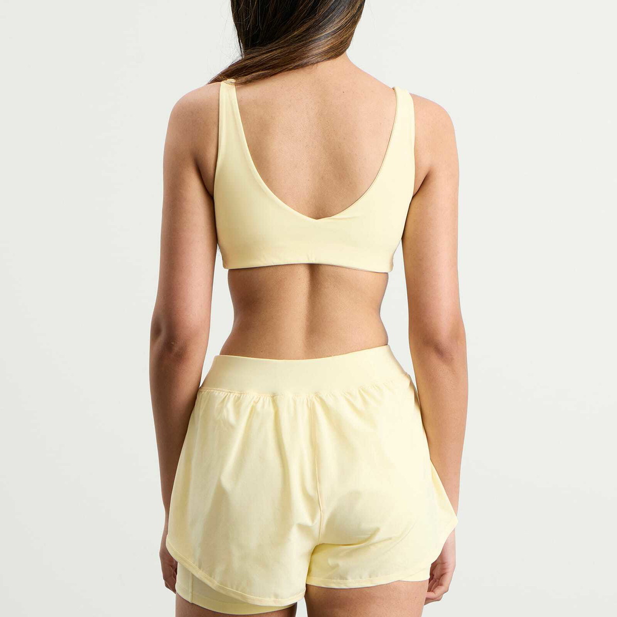 TALA Women's SkinLuxe Contrast Piping Sports Bra in Lemon Yellow