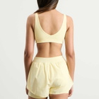 TALA Women's SkinLuxe Contrast Piping Sports Bra in Lemon Yellow