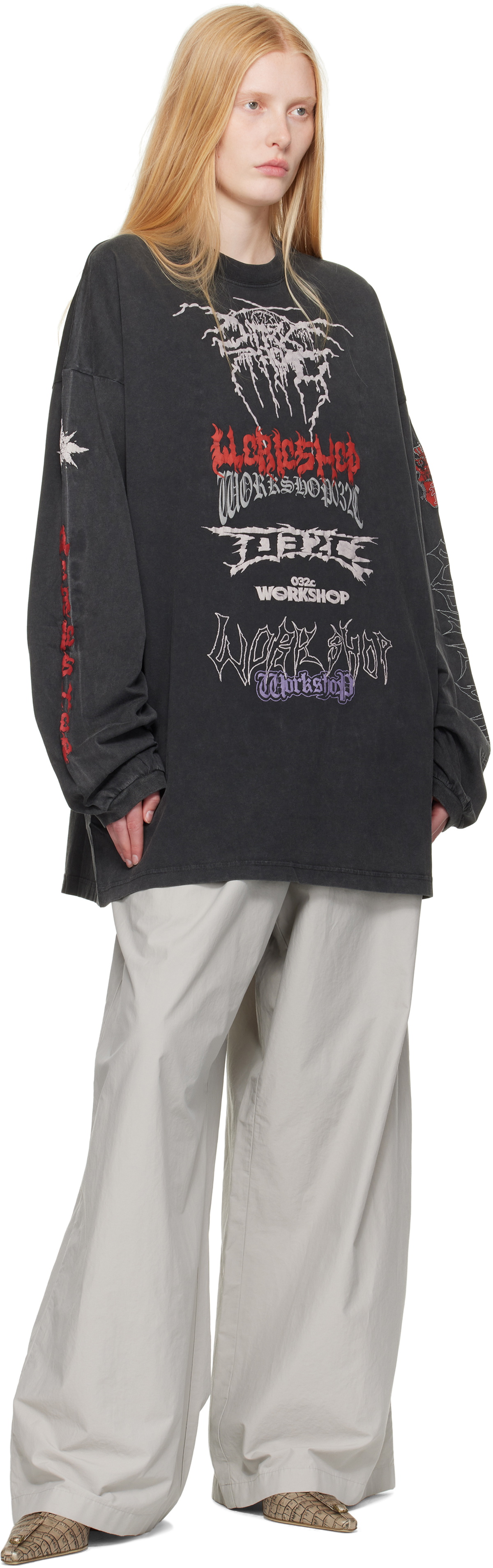 032c Gray Telepresence Oversized T-shirt