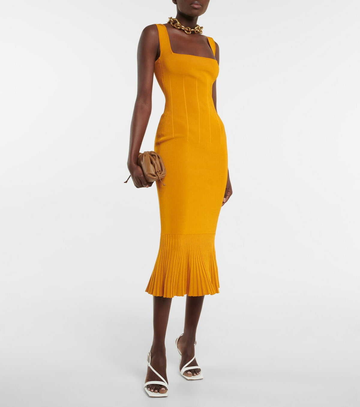 galvan yellow dress Luxury Designer Ready to Wear & Bridal for Women Ultra lightweight Satin Metallic Gown