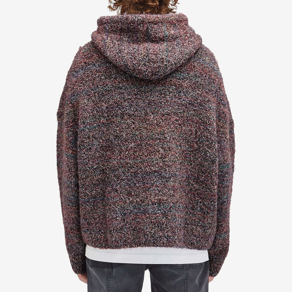 Cole Buxton Men's Muti Boucle Knitted Hoodie in Multi