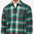 Wood Wood Men's Avenir Gradient Check Overshirt in Green Check