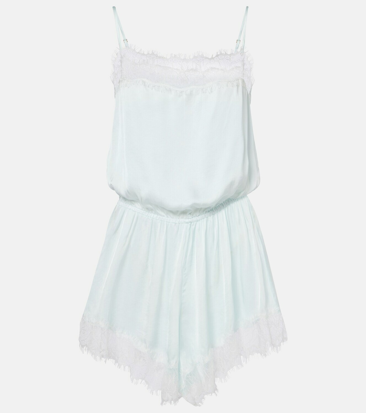 Poupette St Barth Silvia lace-trimmed romper