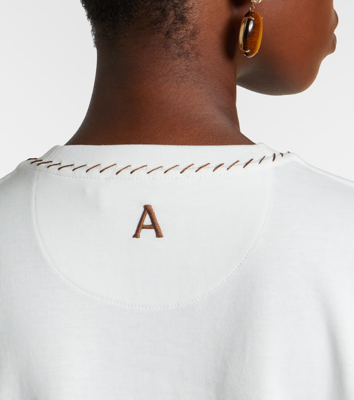 Alémais Scuba embroidered cotton T-shirt