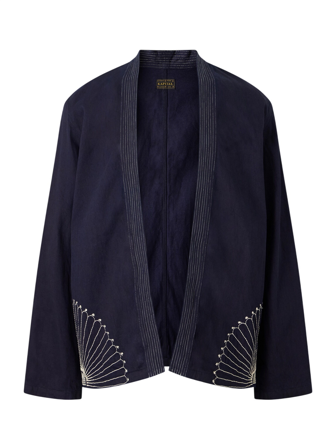 KAPITAL - Reversible Jacquard and Denim Jacket - Black KAPITAL