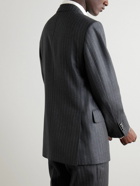 TOM FORD - Shelton Pinstriped Wool Suit Jacket - Gray