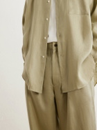 ssstein - Wide-Leg Pleated Linen Trousers - Neutrals