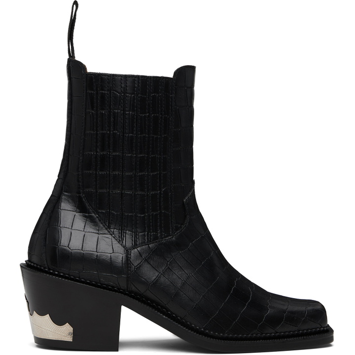 Photo: Toga Virilis SSENSE Exclusive Black Hardware Chelsea Boots
