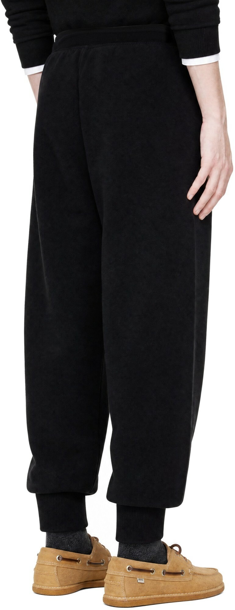 AMI Paris Black Wool Track Pants