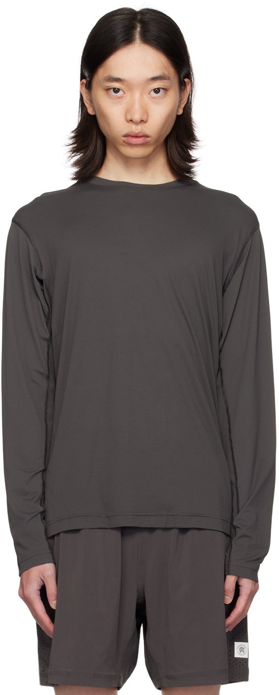 Reigning Champ Gray Lightweight Cordura Training Long Sleeve T-Shirt