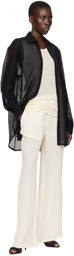 Ludovic de Saint Sernin Off-White Elasticized Waistband Trousers