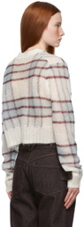 Acne Studios Check Mohair Cropped Cardigan