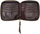 RRL Brown Leather Zip Wallet