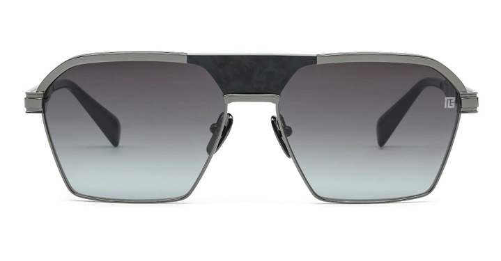 Photo: Balmain Sergeant - Black Rhodium / Leather Black Sunglasses