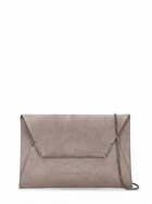 BRUNELLO CUCINELLI - Soft Velour Leather Clutch Bag