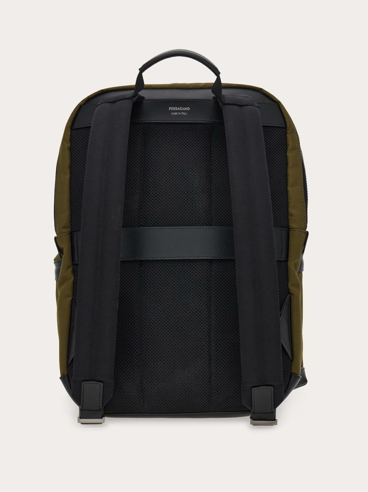 Ferragamo Mens Canvas backpack in Green