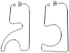 Courrèges Silver Medium Buckles AC Earrings