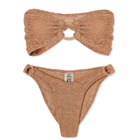 Hunza G Women's Gloria Bikini in Metallic Cocoa 
