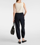 Joseph Taio silk and cotton tapered pants