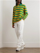 ARKET - Stones Striped Cotton-Blend Bouclé Polo Shirt - Yellow