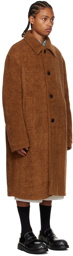 Dries Van Noten Brown Teddy Coat