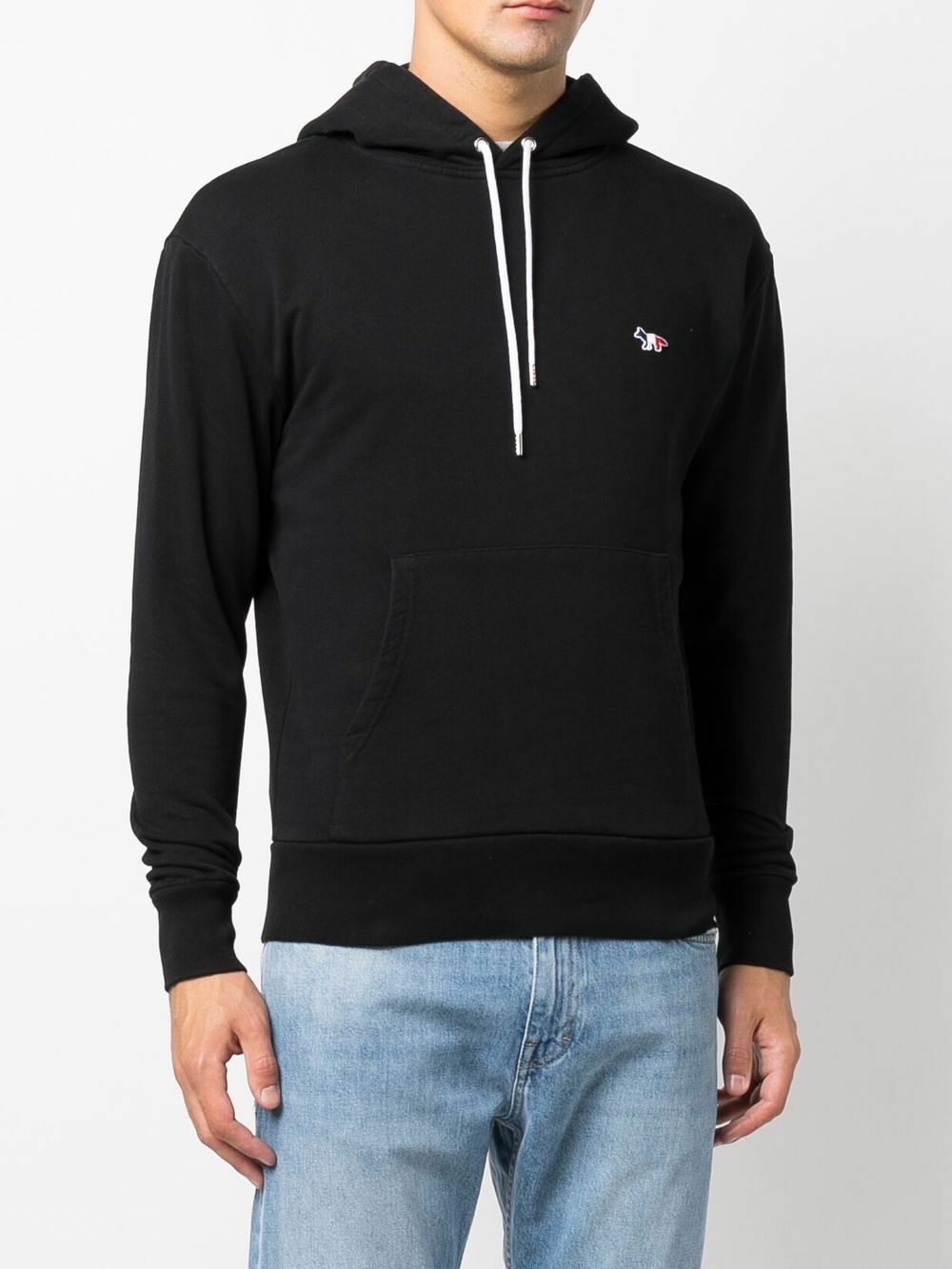 MAISON KITSUNE' - Tricolor Fox Logo Cotton Hoodie Maison Kitsune