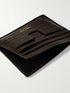 TOM FORD - Lizard-Effect Glossed-Leather Cardholder