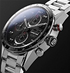 TAG Heuer - Carrera Automatic Chronograph 43mm Polished-Steel Watch - Men - Black