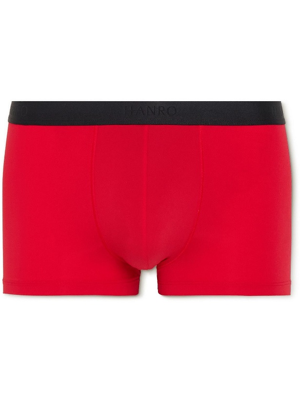 Photo: Hanro - Micro Touch Stretch-Jersey Boxer Briefs - Red
