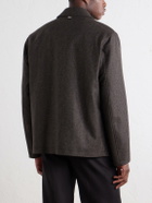 Herno - Padded Wool-Blend Tweed Overshirt - Brown