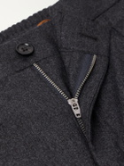 Zegna - Straight-Leg Wool, Cashmere and Silk-Blend Trousers - Gray