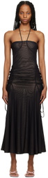 ORIENS Black Ellipse Maxi Dress